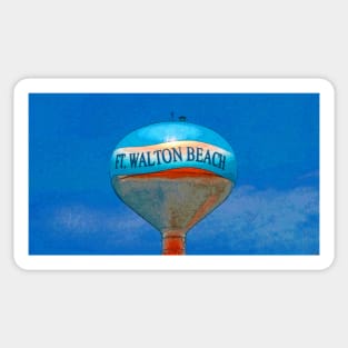 Beach ball water tower FWB Florida Sticker